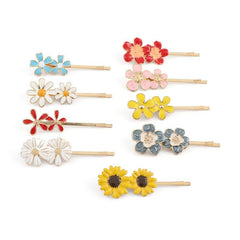 Sunflower and Daisy Hair Pins Set