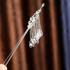 Vintage Flower Faux Pearl Tassel Hairpin Chignon Vintage Hair Accessories