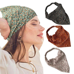Boho Floral Chiffon Bandana Hair Scarf Stretchy Headband