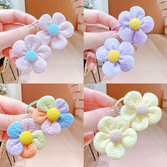 Colorful Flower Hair Band Girls Hair Accessories Small Elastic Hair Bands