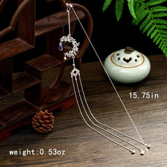 Chinese Style Tassel Metal Waist Ornament Crystal Flower Decoration
