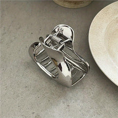 Metal Hair Claw Style Hair Claw Hollow Alloy Hair Claw Nonslip Ponytail Holder