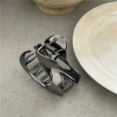 Metal Hair Claw Style Hair Claw Hollow Alloy Hair Claw Nonslip Ponytail Holder