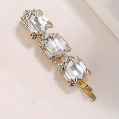 Shining Rhinestone Hair Clip Non Slip Hair Accessory
