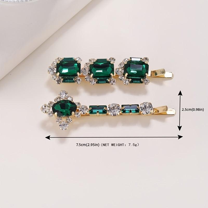 Shining Rhinestone Hair Clip Non Slip Hair Accessory