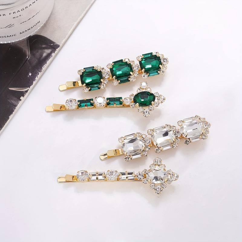 Shining Rhinestone Hair Clip Non Slip Hair Accessory