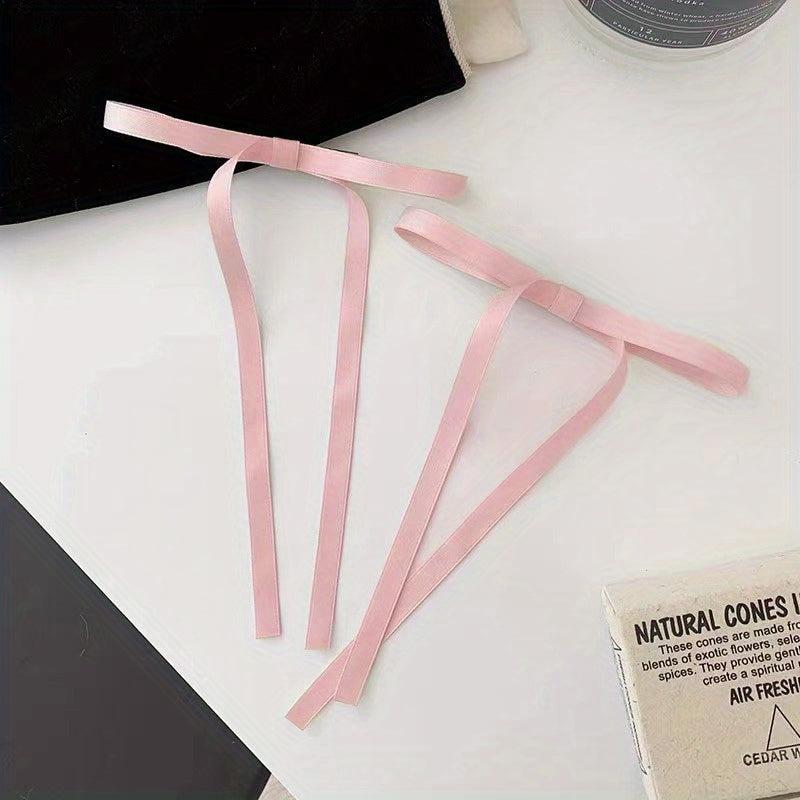 Y2K Solid Hair Ribbon Sweet Hair Accessories For Braids Ponytail