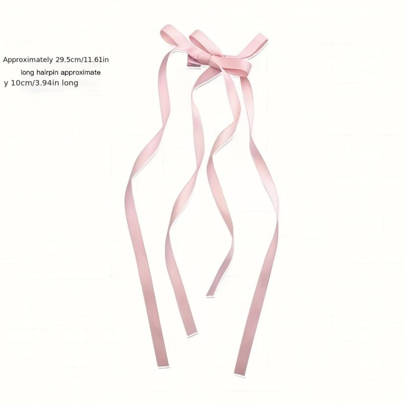 Y2K Solid Hair Ribbon Sweet Hair Accessories For Braids Ponytail