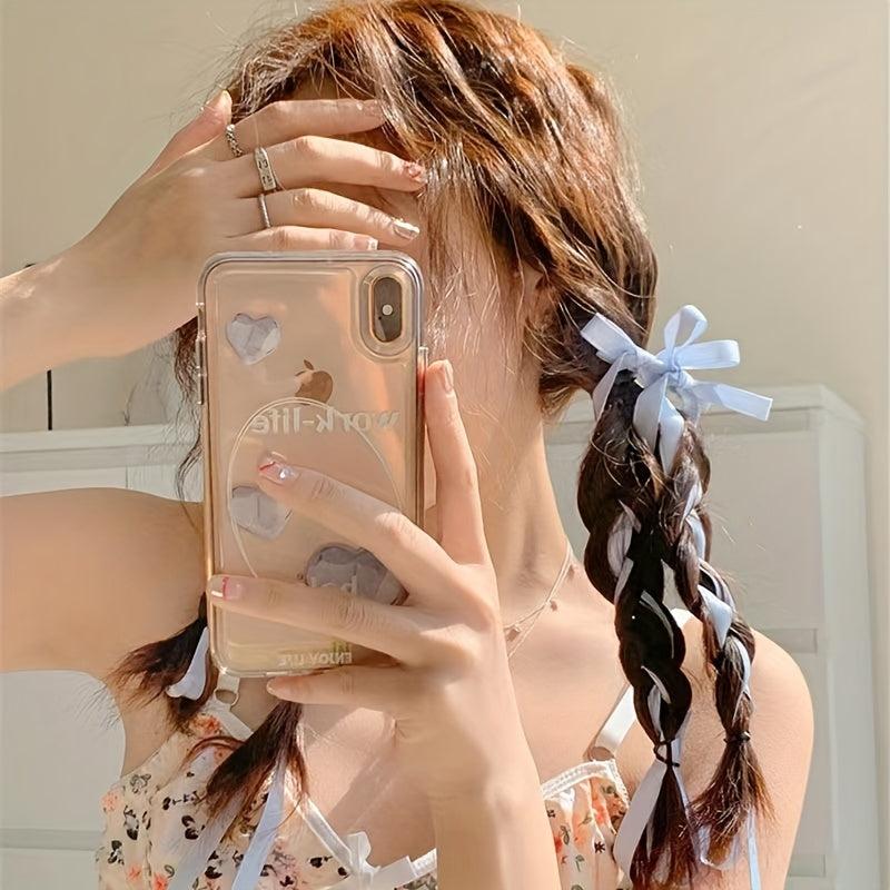 Y2K Solid Hair Ribbon Sweet Hair Accessories For Braids Ponytail