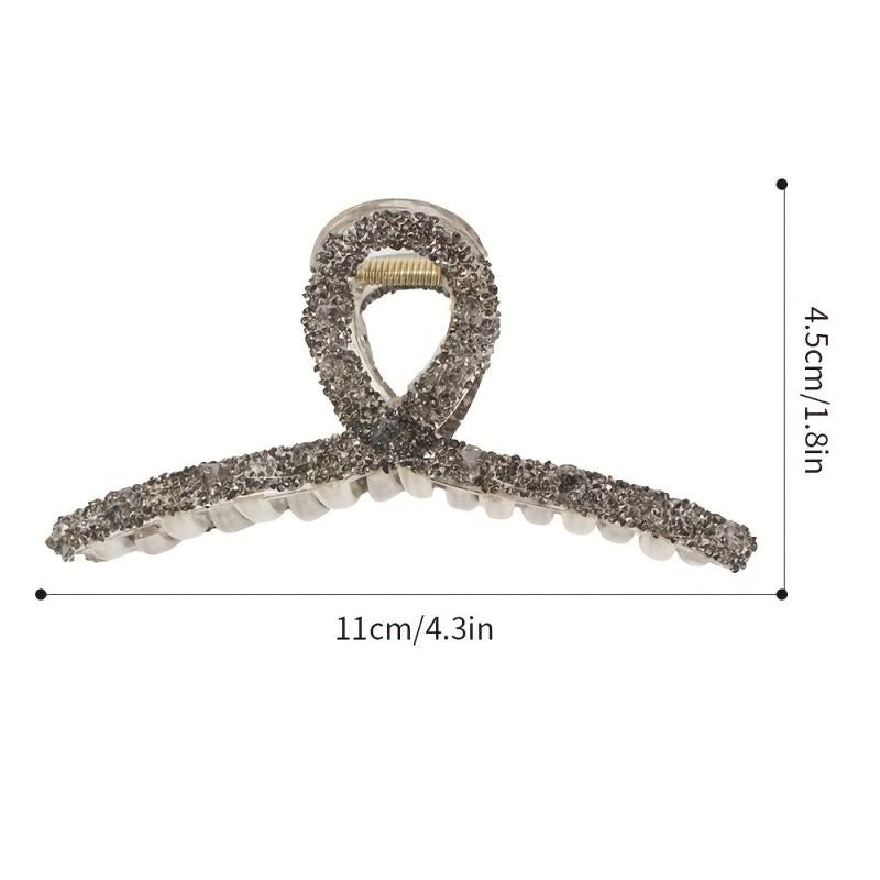 Crystal Large Hair Claw Back Head Shark Claw Ponytail Holder Hair Accessories