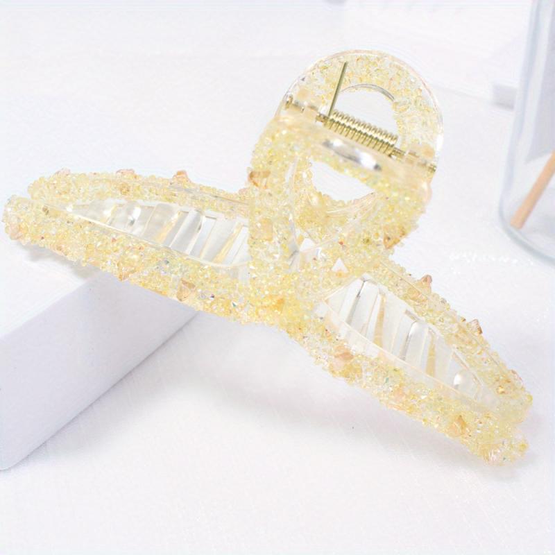 Crystal Large Hair Claw Back Head Shark Claw Ponytail Holder Hair Accessories