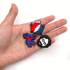 19pcs Cartoon Shoe Charm PVC Soft Rubber Shoe Buckle Clogs DIY Accessories