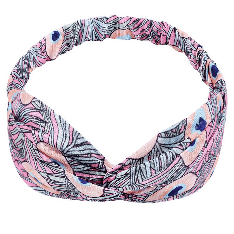 Bohemian Vintage Cross Turban Hair Band for Women Girls