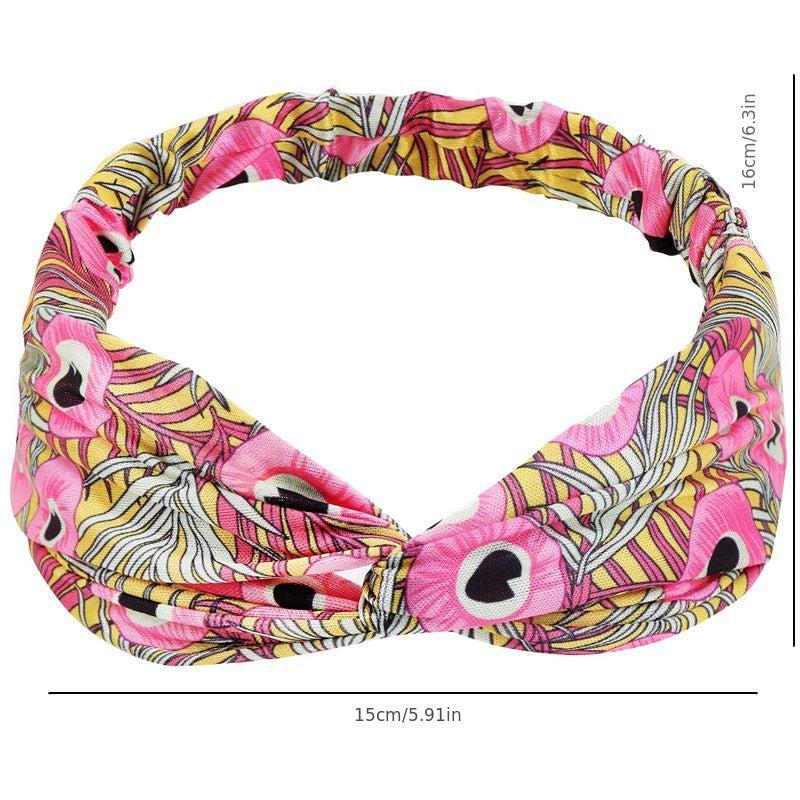 Bohemian Vintage Cross Turban Hair Band for Women Girls