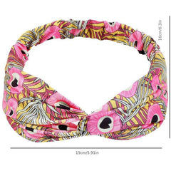 Bohemian Vintage Cross Turban Hair Band for Women Girls