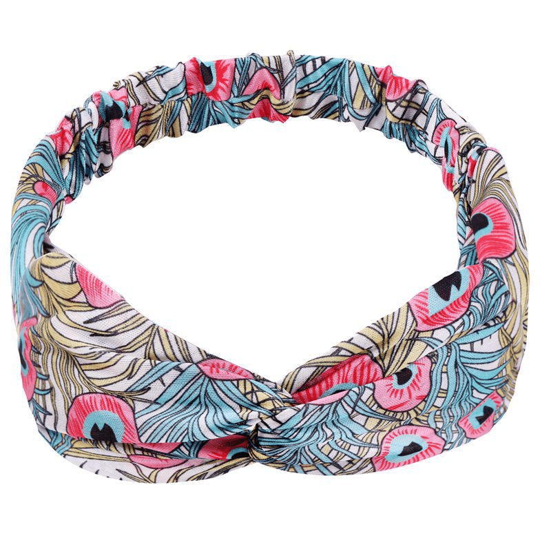 Bohemian Vintage Cross Turban Hair Band for Women Girls