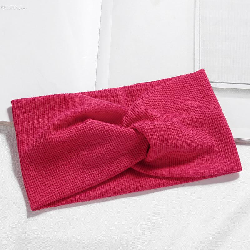Solid Headband Wide Turban Twist Knitted Hairband Hair Accessories