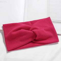 Solid Headband Wide Turban Twist Knitted Hairband Hair Accessories