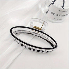 Transparent Oval Hair Claw Enamel Plastic Hair Accessories