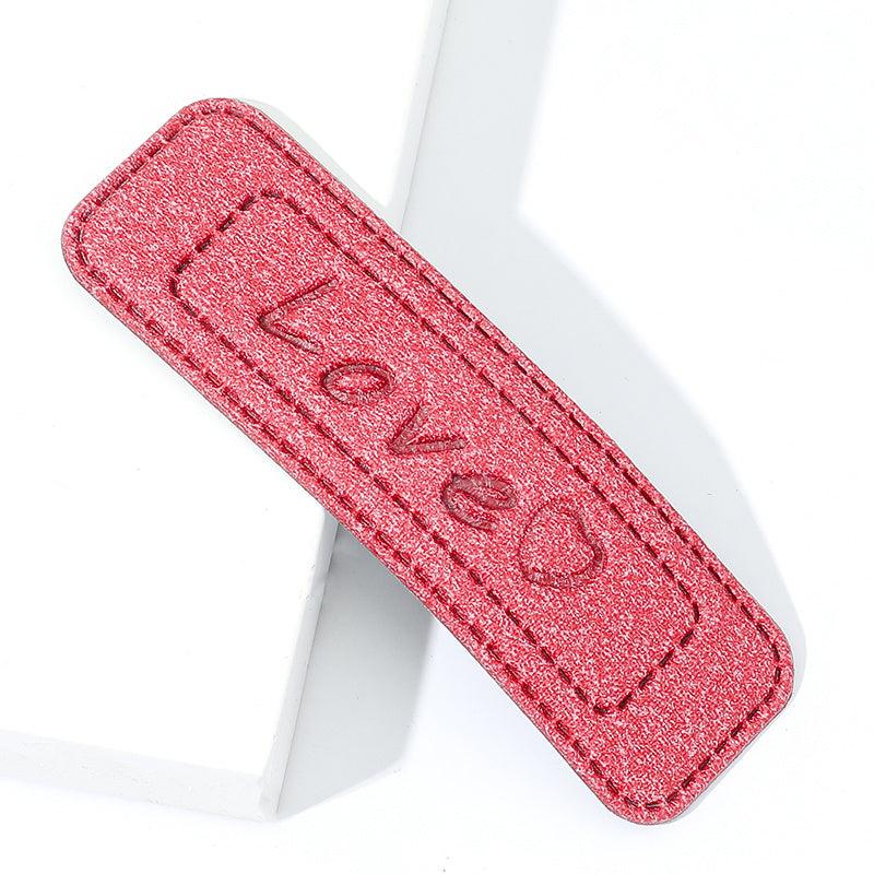 PU Leather LOVE Hair Clip Female Hair Accessories