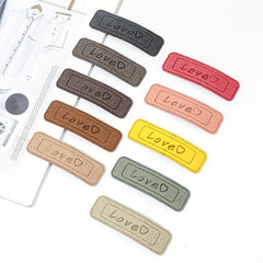 PU Leather LOVE Hair Clip Female Hair Accessories
