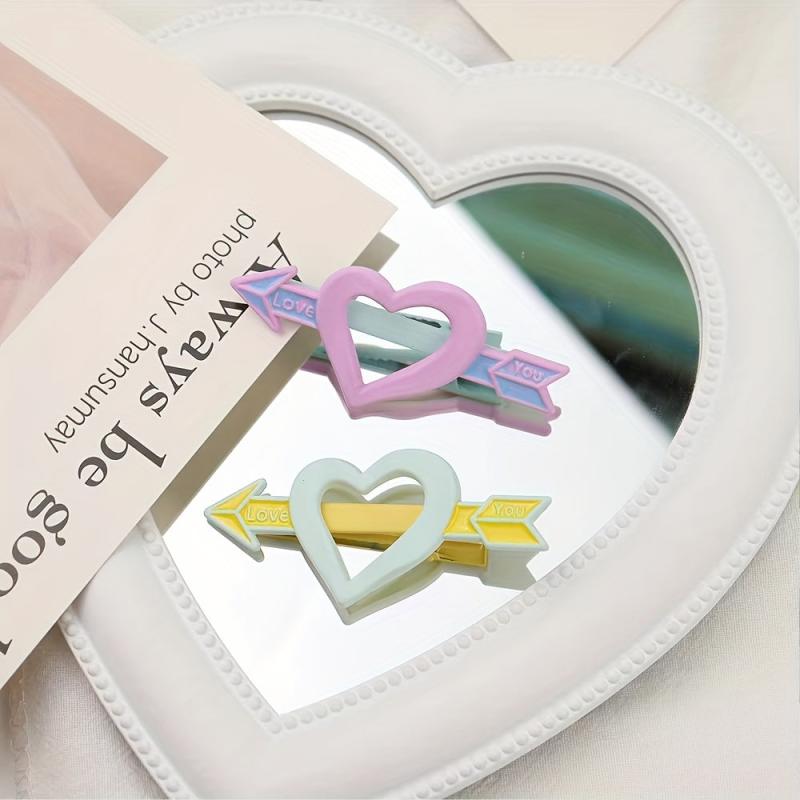 Duck Billed Hair Clip Hollow Heart Shape Hair Accessory