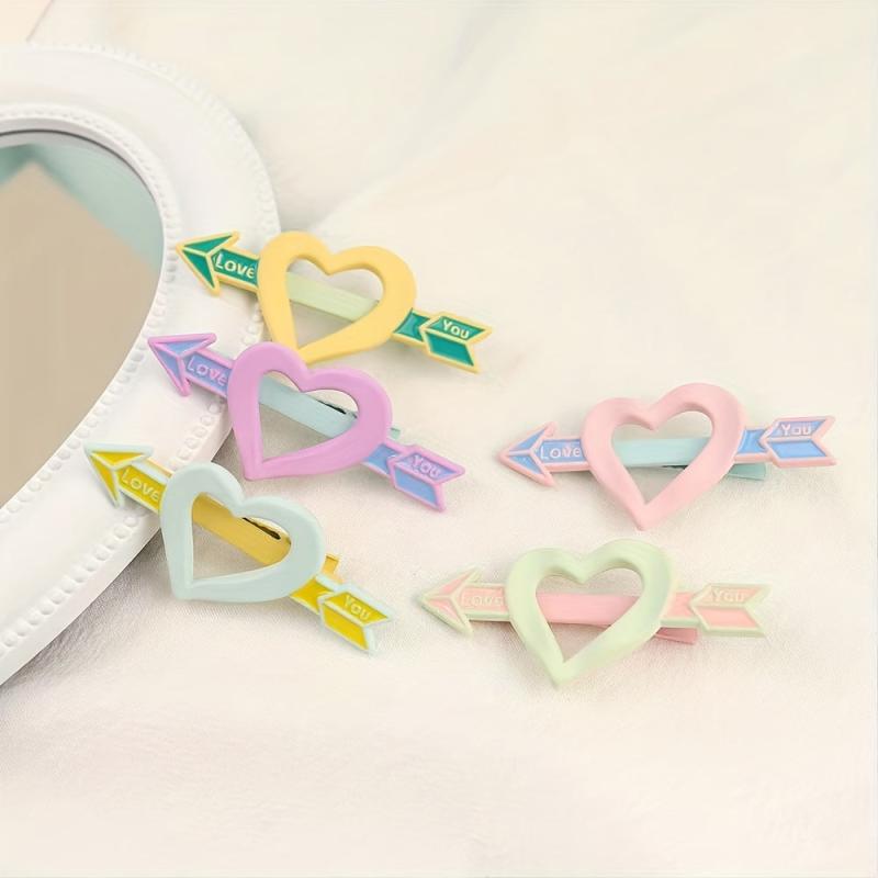 Duck Billed Hair Clip Hollow Heart Shape Hair Accessory