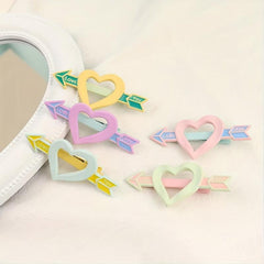 Duck Billed Hair Clip Hollow Heart Shape Hair Accessory