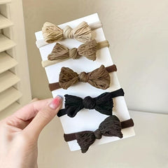Pleated Bow Decor Hair Tie Wide Hair Rope Elastic Ponytail