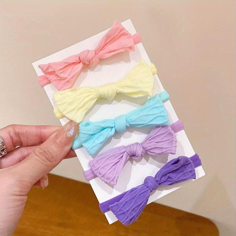 Pleated Bow Decor Hair Tie Wide Hair Rope Elastic Ponytail