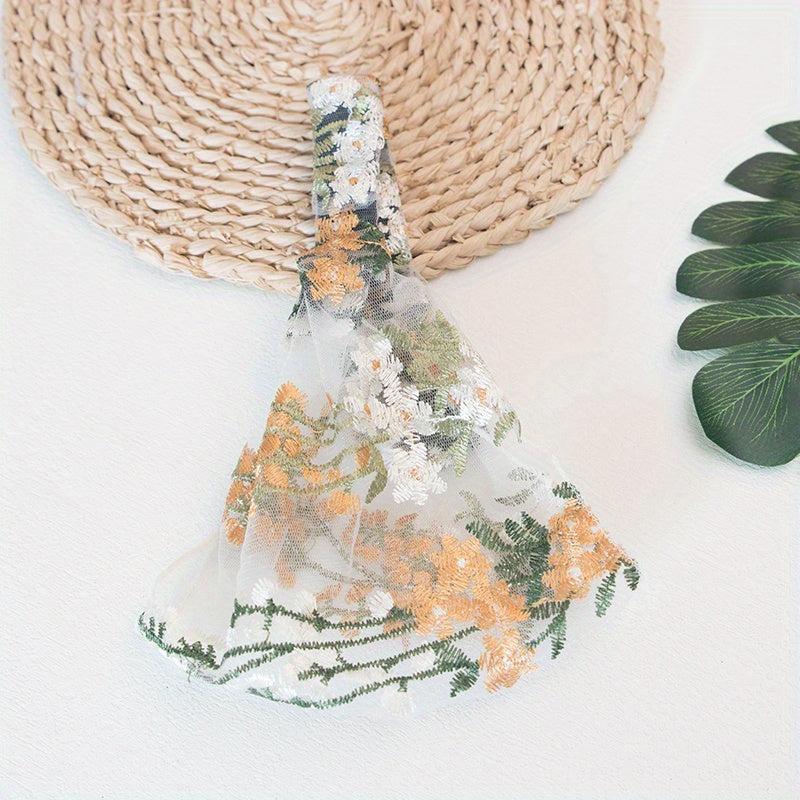 Lace Flower Patterned Headband Bohemian Style Lace Elastic Hair Band