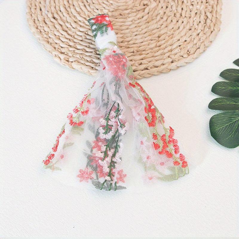 Lace Flower Patterned Headband Bohemian Style Lace Elastic Hair Band