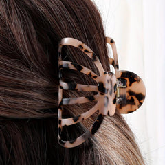 Acetate Large Hair Claw Tortoise Print Ponytail Holder