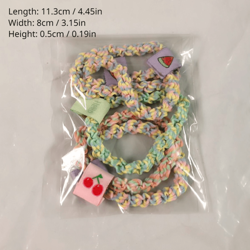 5pcs Stretch Elastic Hair Tie Headwear For Girls