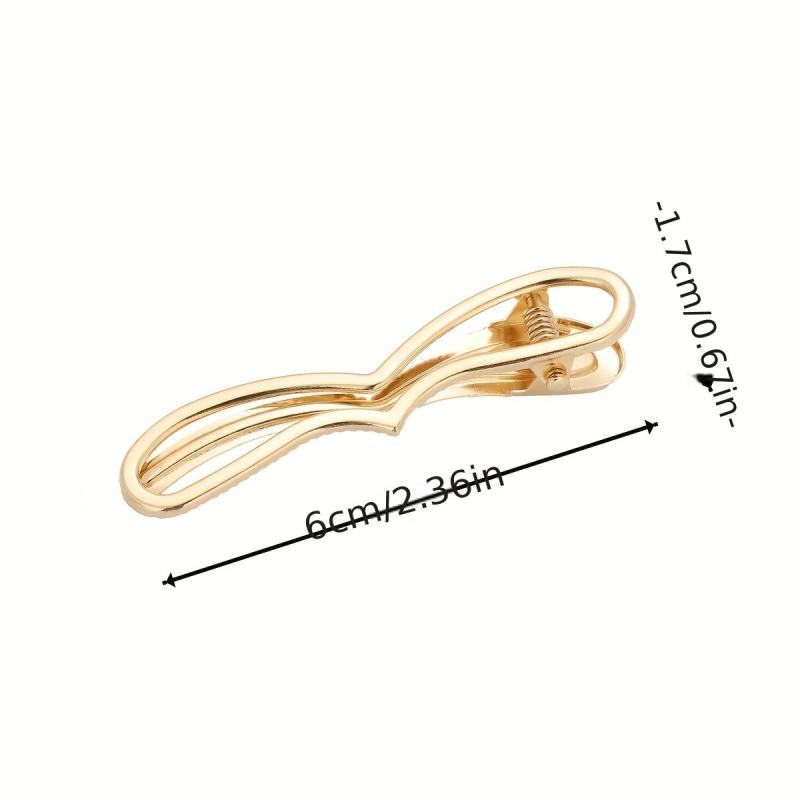 Metal Geometric Hair Clip Bangs Clip Duck Billed Hair Accessory
