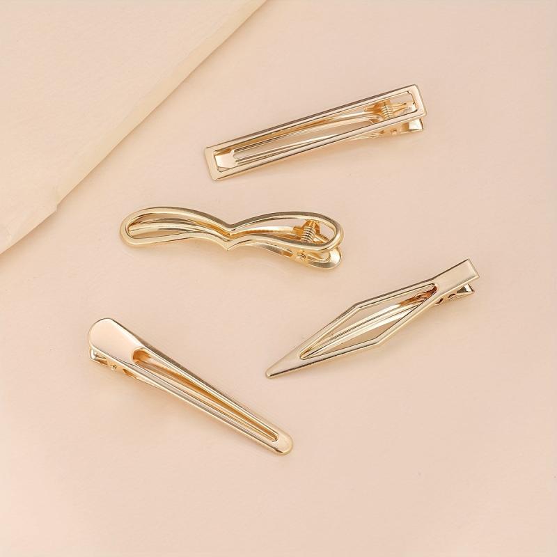 Metal Geometric Hair Clip Bangs Clip Duck Billed Hair Accessory