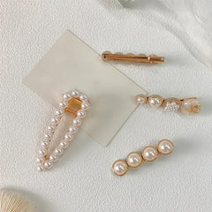 Faux Pearl Hair Clips 6pcs Set for Women and Girls