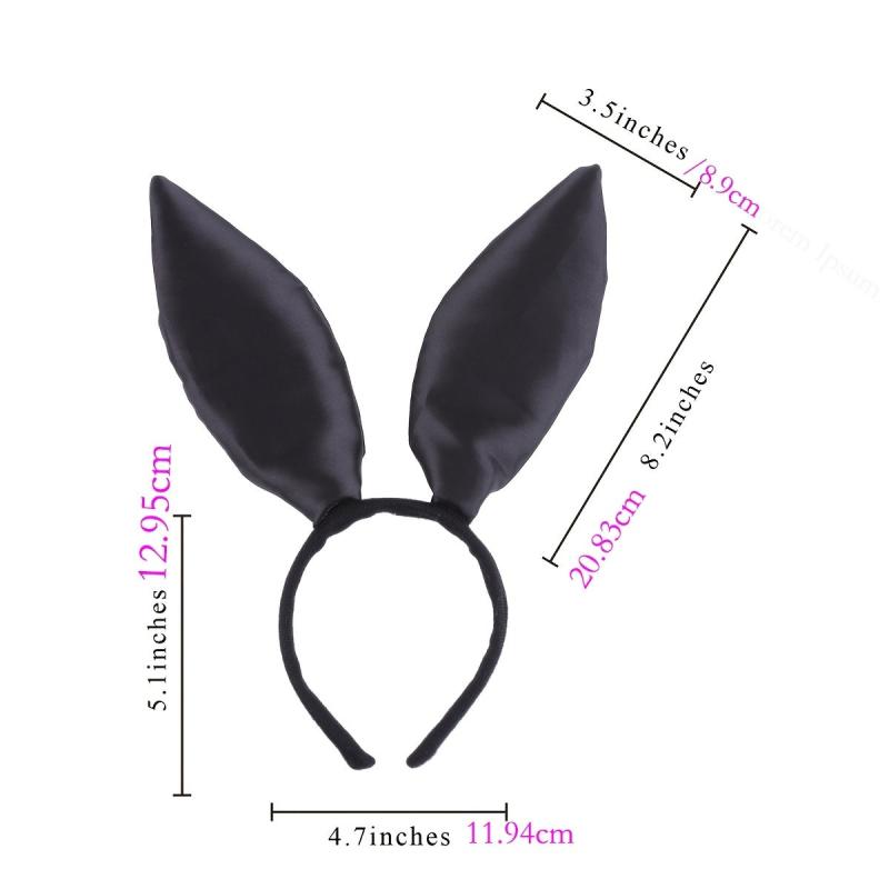 Satin Bunny Ears Headband for Cosplay Party Costume