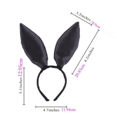 Satin Bunny Ears Headband for Cosplay Party Costume