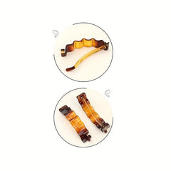 2 PCS Wavy Hair Clip Bobby Pin Retro Hairpin Women Girls Headdress Hair Accessor