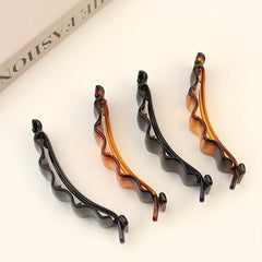2 PCS Wavy Hair Clip Bobby Pin Retro Hairpin Women Girls Headdress Hair Accessor