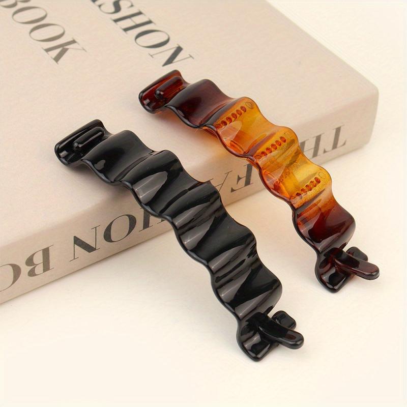 2 PCS Wavy Hair Clip Bobby Pin Retro Hairpin Women Girls Headdress Hair Accessor