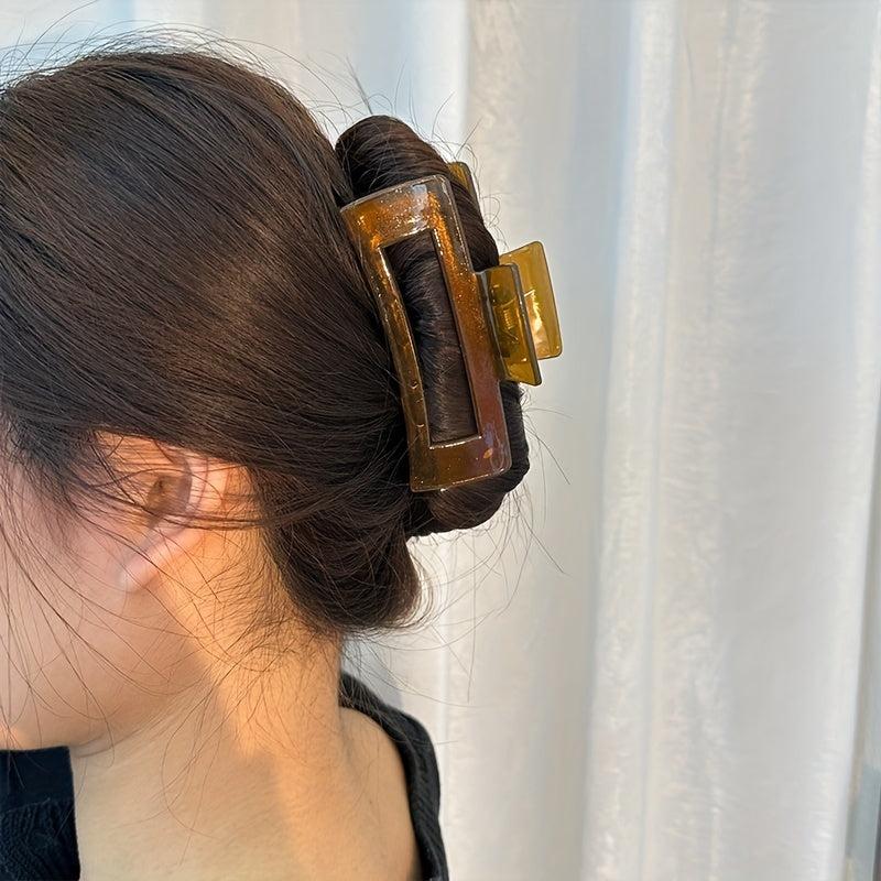 Geometric Hair Claw Clip Acrylic Jelly Banana Clip Bath Jaw Clamp Clip