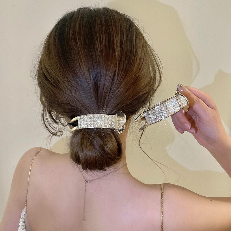 Rhinestone Faux Pearl Hair Claw Banan Clip Hair Accessories