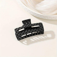 Plaid Imprinted Hair Claw Ponytail Holder Shark Claw