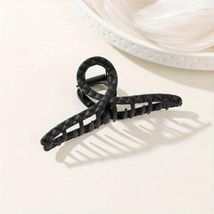 Plaid Imprinted Hair Claw Ponytail Holder Shark Claw