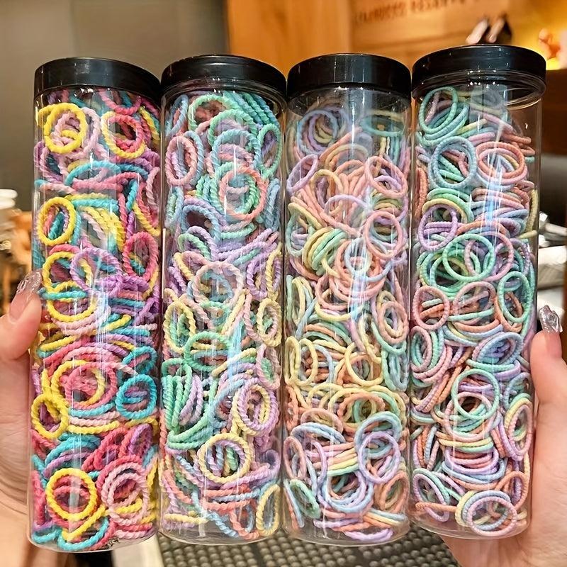 300Pcs Seamless Hair Rings Small Elastic Hair Ties