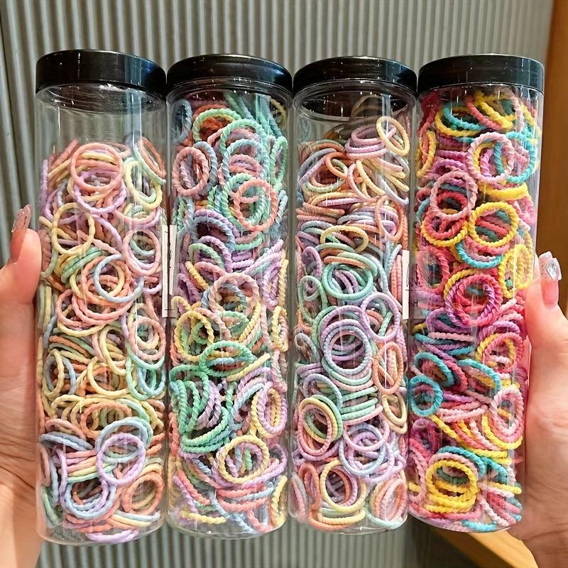 300Pcs Seamless Hair Rings Small Elastic Hair Ties