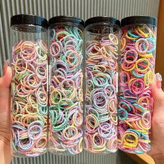 300Pcs Seamless Hair Rings Small Elastic Hair Ties