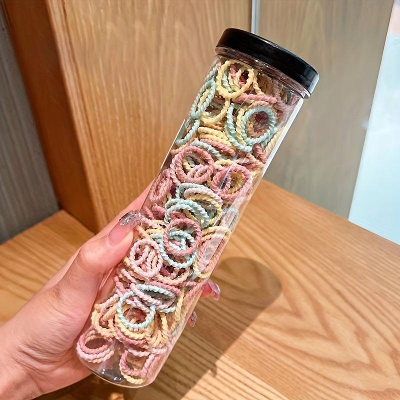 300Pcs Seamless Hair Rings Small Elastic Hair Ties